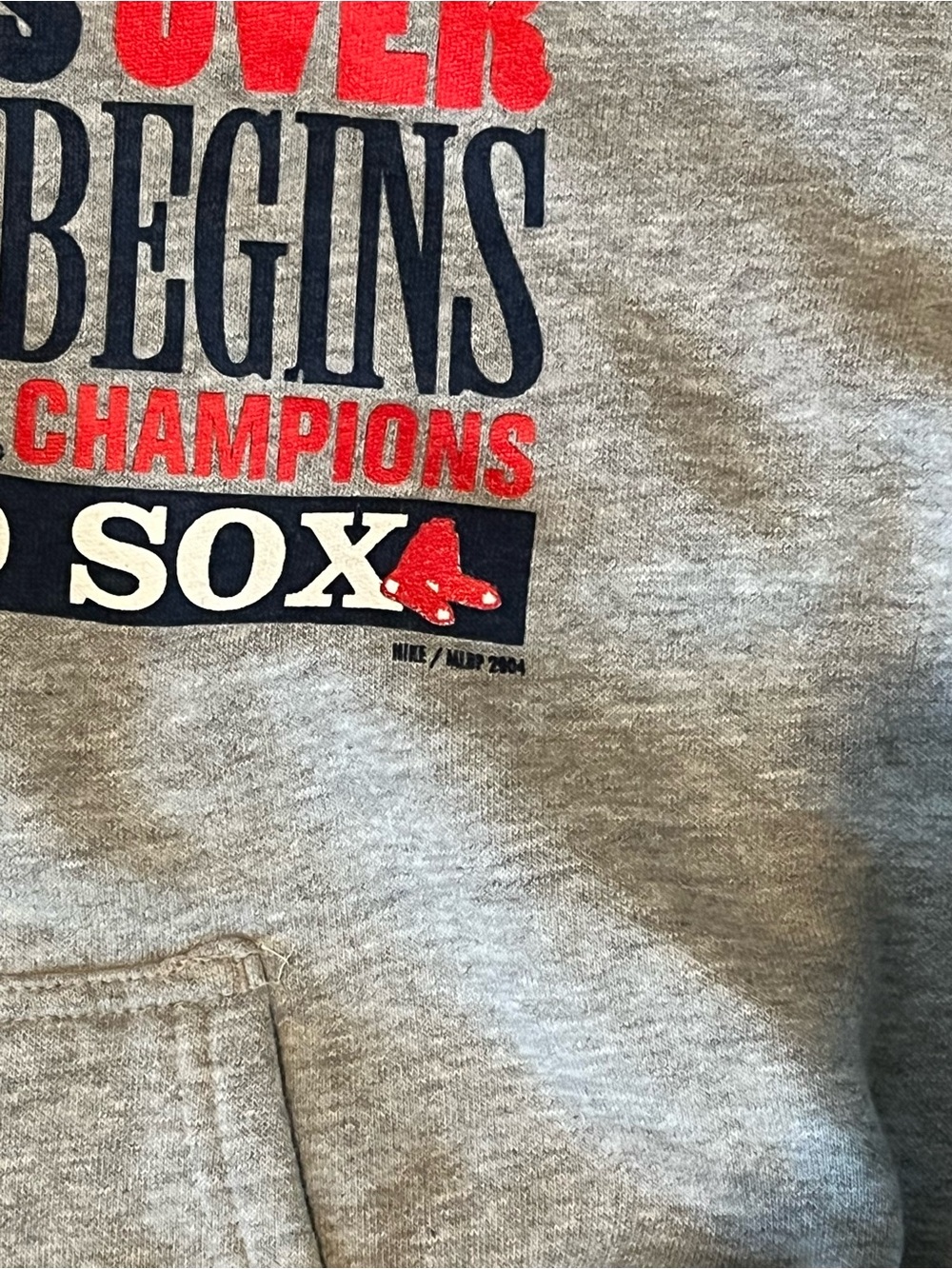 Nike y2k Gray Boston Red Sox 'The Reign Begins' Crewneck Hoodie World Series - Picture 2 of 3